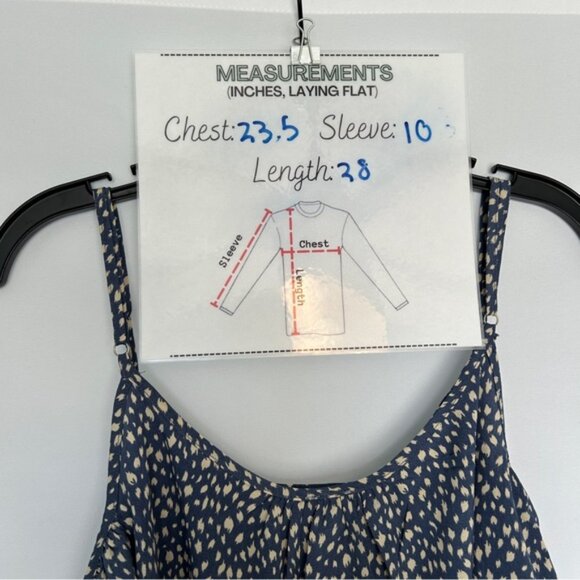 Cozy Co Slate Blue Top with Beige Abstract Dots - Picture 7 of 7